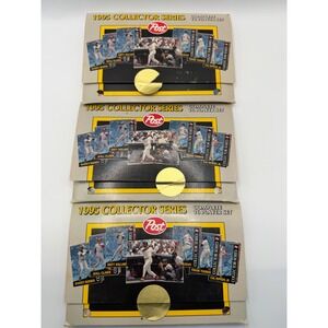 Lot of 3 1995 Post Cereal Baseball Collector Series Complete 16 Card Sets Sealed